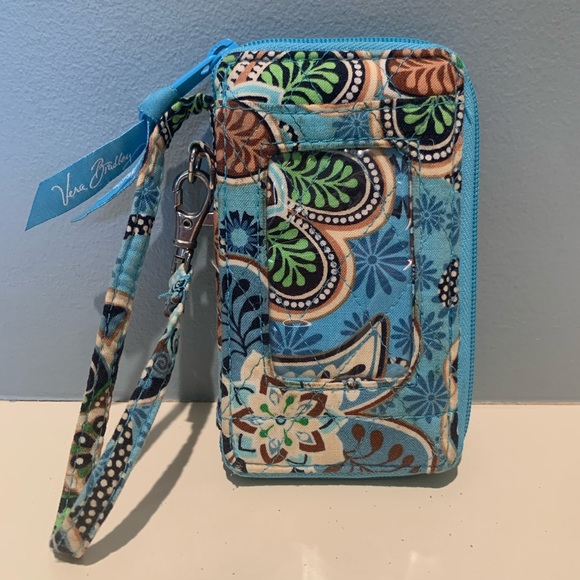 Vera Bradley Handbags - Vera Bradley Blue Fabric Wallet 5”L 3”W